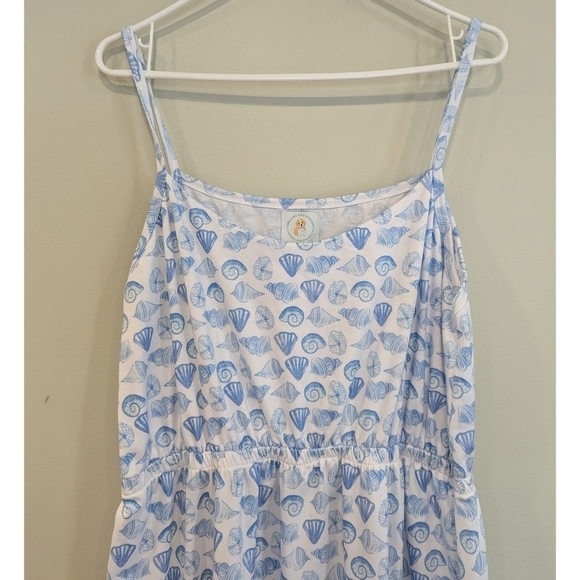 Smocking Dog Boutique Seashell Print Maxi Dress Size Large - Picture 4 of 7